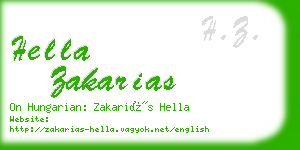 hella zakarias business card